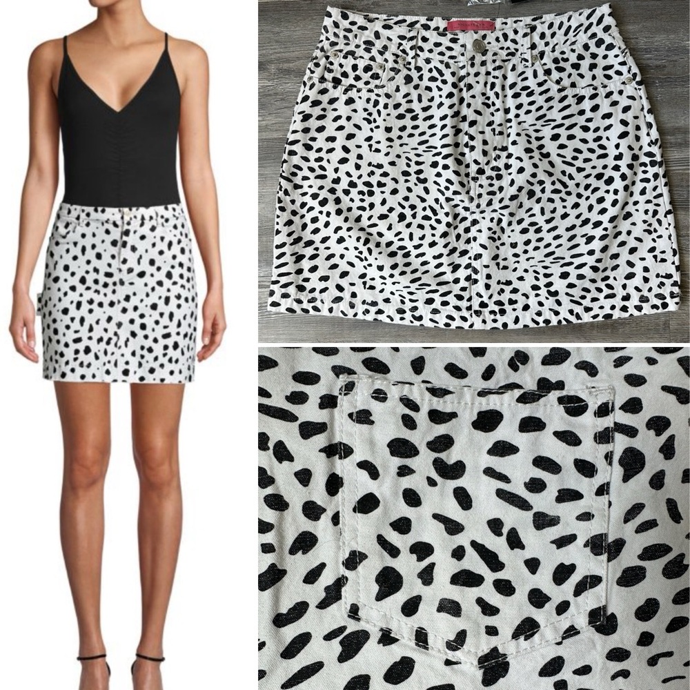 Signature Black and White Mini Pencil Skirt